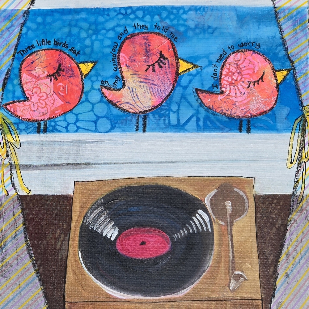 Three Litte Birds 8 1/2 × 11in Print